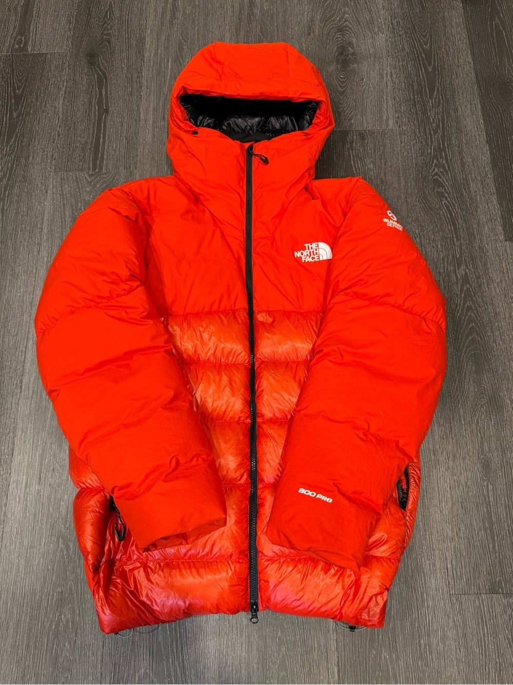 The North Face Men’s Bright Red Hooded Puffer Jacket